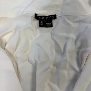 Theory Wrap-Front 100% Silk Long-Sleeve Blouse: Size Medium thumbnail 6