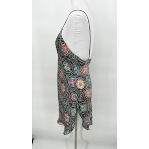Vintage Indulgence Slip Dress Satin Mandala‎ Maximalist 90s Vibrant Size Small thumbnail 3