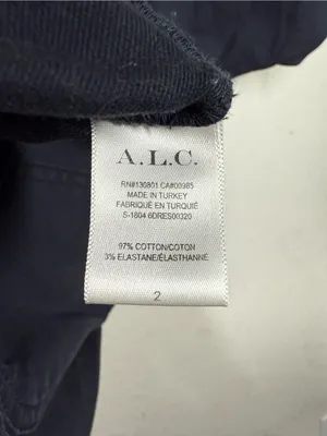 A.L.C Novak Front Zip V Neck Twill Mini Dress Size 2 thumbnail 5