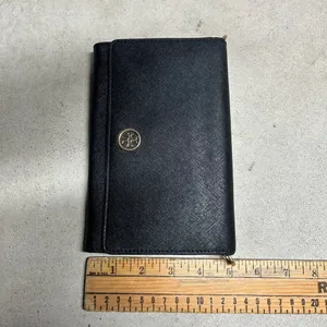 Tory Burch Purse Bag Crossbody Black Robinson Leather Wallet Vintage NO CHAIN** thumbnail 11