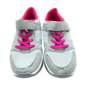 Fashion Womens Sneakers Running Shoes Mesh Hook & Loop Gray Pink Size 5.5 thumbnail 2