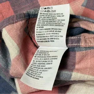 American Eagle Outfitters Plaid Shirt - Red,Pink,Blue, Cream 100%Cotton Sise M thumbnail 10