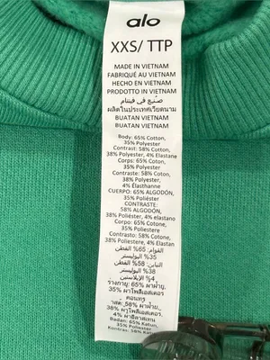 Alo Yoga Accolade Crew Neck Pullover Sweatshirt Spruce Green XXS Athleisure Rare thumbnail 10