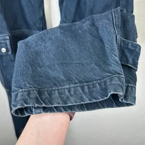 Free People We The Free Black Wash Marx Cargo Baggy Laid Back Denim Pants Jeans thumbnail 8