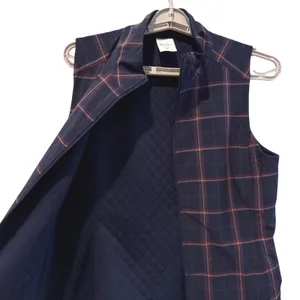 Walter Hagen Clubhouse Reversible Vest Dark Navy Plaid Golf Active Women Medium thumbnail 4