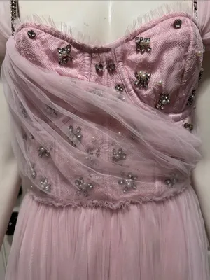 LoveShackFancy Dantine Ballet Embellished Tulle Evening Gown Maxi Dress S 14 thumbnail 6