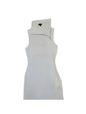Rare NBD White Sleeveless Cowl Neck Mini Dress thumbnail 2