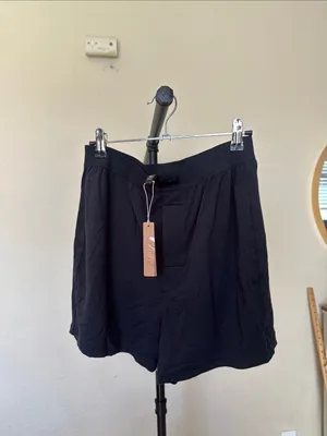 SKIMS NWT Boyfriend Loose Fit Boxer Shorts Onyx Black Comfy Lounge Soft Size S thumbnail 2