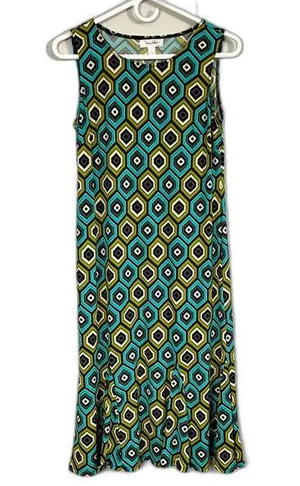 Dress Barn Y2K Sheath Sleeveless Geometric Pattern Vibrant Dress Size 6 thumbnail 1
