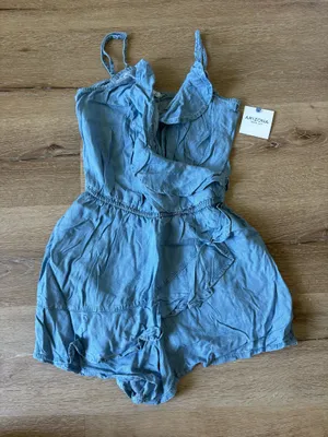 Blue Romper with Ruffles thumbnail 1