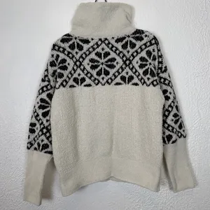 Pilcro Anthropologie Maia Cropped Quarter Zip Pullover Cozy Sherpa Size XL thumbnail 3