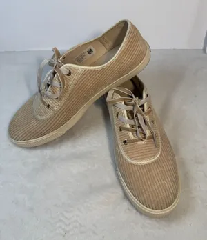 Toms Corduroy Carmel lace up sneaker womens 8 thumbnail 1