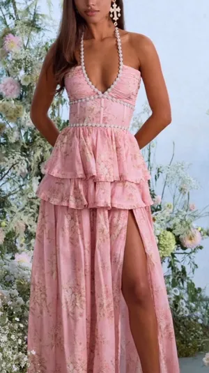 V. Chapman Payton Dress Pink Size 8 thumbnail 1