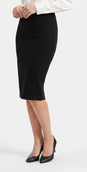 Naked Wardrobe Black Viscose Stretch Bodycon Maxi Skirt Plus Size 3X thumbnail 1