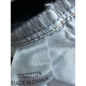 White Fox What A Feeling Mid Rise Straight Leg Jeans‎ Blue Wash Size L Raw Hem thumbnail 8