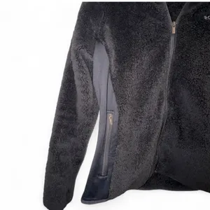 Columbia Black Full Zip Sherpa Fleece Jacket w Stretch Side Panels Size L warm thumbnail 5