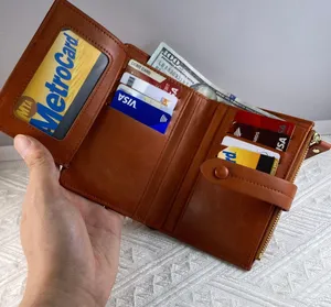 Wallet for Women,Trifold Snap Closure Wallet,Credit Card Holder Coin Purse thumbnail 7