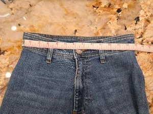Zara Wide Leg High Rise Blue Jeans 4 thumbnail 3