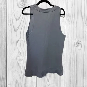 Free People‎ Gray Ribbed Relaxed Tank Top thumbnail 7