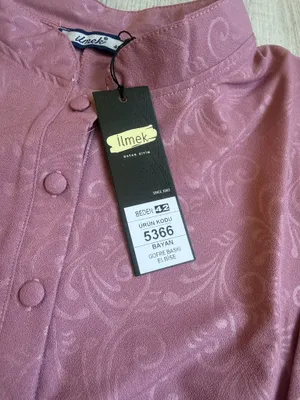 Ilmek Long Pink Dress, Size 42, NWT — Elegant, Long-Sleeve, with Belt thumbnail 9