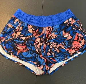Lululemon Women's Tracker Short IV in Paint Storm Harbor Blue Multi thumbnail 1