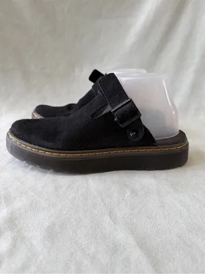 Dr. Martens Carlson Mule Black Suede Slingback Platform Size 9 thumbnail 2