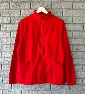 Mandala Modern Scrub Jacket Bright Red Women’s Size Small thumbnail 1