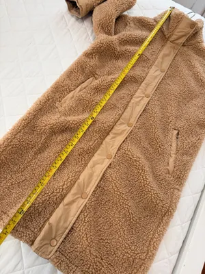 Athleta Sherpa Teddy Coat XS Camel Longline Cozy Minimalist Quiet Luxury Winter thumbnail 10