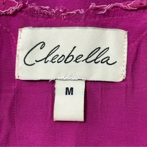 Cleobella Women’s Size M Fuchsia Pink Liliana Lace Trimmed Sleeveless Tank Top thumbnail 5