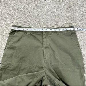 GAP Women’s Everyday Mid Rise Straight Up Khakis Pants in Army Jacket Green 10 thumbnail 13