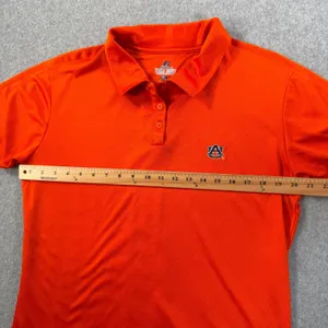 Auburn Tigers Women's Short Sleeve Polo Shirt Size XL Orange Russell Athletics thumbnail 6