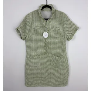 Pemhea Collection Tweed Dress Green Short Sleeve Shift Career Work Size Large thumbnail 2