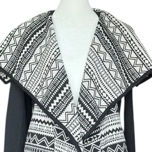 Gianni Bini Black and White Aztec Print Cardigan Blazer Sz‎ S thumbnail 2
