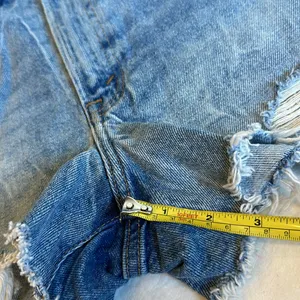 Abercrombie & Fitch Natural Rise distressed denim shorts thumbnail 8