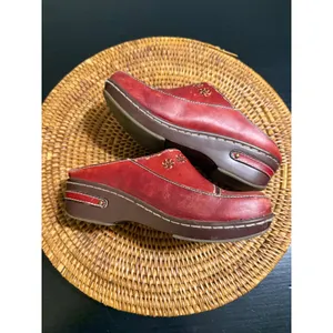 Spring Step LArtiste Chino-R Red Leather Floral Clogs Mules Womens 36 thumbnail 6