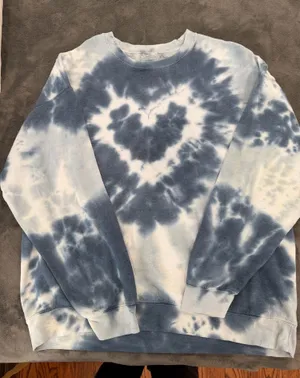 Urban Outfitters Renewal Remade Heart Tie-Dye Sweatshirt thumbnail 1