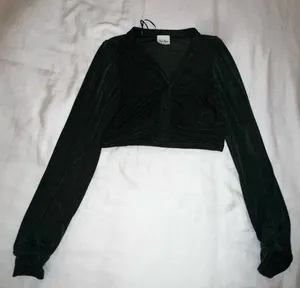 Sky to Moon Cropped Long Sleeve Green thumbnail 1