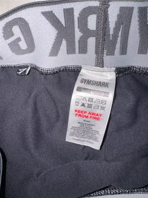 Gymshark Black Shorts with Gray Branded Waistband thumbnail 3
