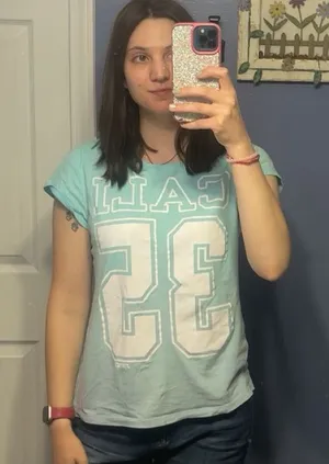 Justice blue/purple 35 color changing short sleeve shirt XL Girl’s, S Women’s thumbnail 1