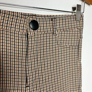 Zara plaid houndstooth pattern skinny‎ pants size medium thumbnail 3