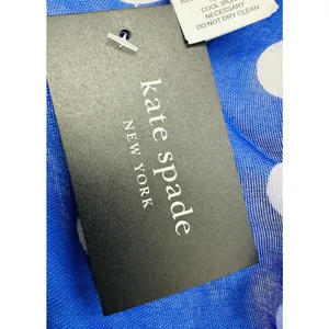 Kate Spade New York Blue W/white Dot Oblong Scarf‎ Designer Feminine NWT thumbnail 3