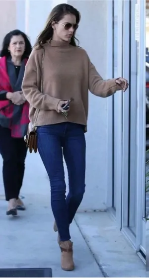 Mother The Looker Crop On The Edge Wash Blue Minimalist Jeans 25 thumbnail 1