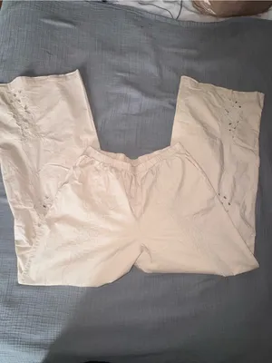 Zara Cream Wide-Leg Embroidered Jeans thumbnail 5