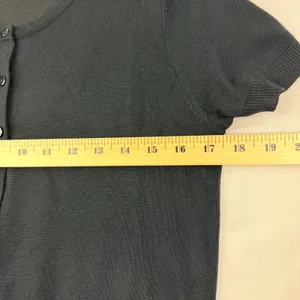 Grace Karin Cardigan Size S Black Solid Preppy Short Sleeve Button Top Classic thumbnail 6