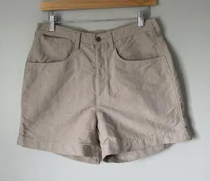 The North Face Vtg. Cargo Hiking Outdoor Shorts Gorpcore Tan Quick Dry Size 12 thumbnail 1