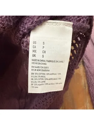 American Eagle Outfitters Purple Ombre Crew Neck Sweater Small thumbnail 7