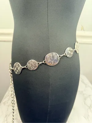 Y2k metal circle belt Silver thumbnail 5