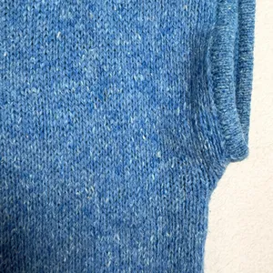 Vintage Heidi Large Sweater Vest Blue Silk Angora Blend Sleeveless Knit Retro thumbnail 3