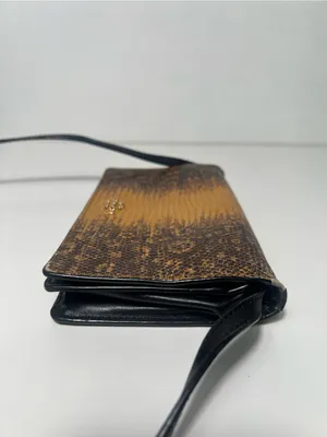 Coach Hayden Anna Foldover Lizard Embossed Leather Crossbody Clutch thumbnail 6