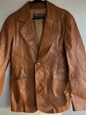 Vintage Blazer Women’s Sz 40 genuine Lined leather jacket made in Uruguay thumbnail 10